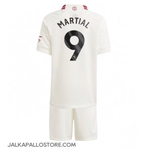 Manchester United Anthony Martial #9 Kolmaspaita Lapsille 2023-24 Lyhythihainen (+ shortsit)